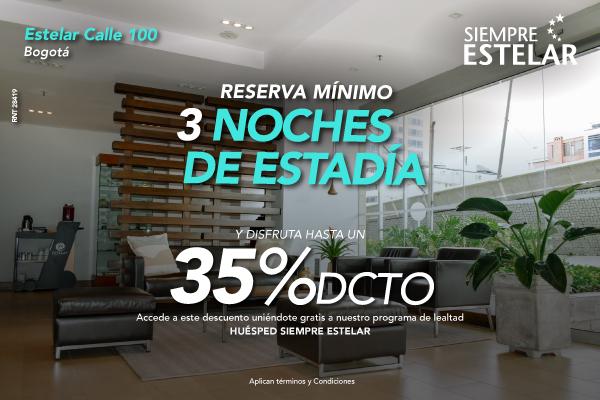 Más noches, más ahorro, más Estelar! ESTELAR Calle 100 Colombia - Bogotá Más noches, más ahorro, más Estelar! ESTELAR Calle 100 Colombia - Bogotá