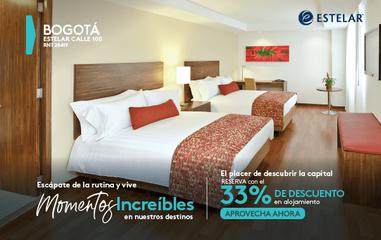 PROMO ESTELAR “33%OFF” Hotel ESTELAR Calle 100 Bogotá